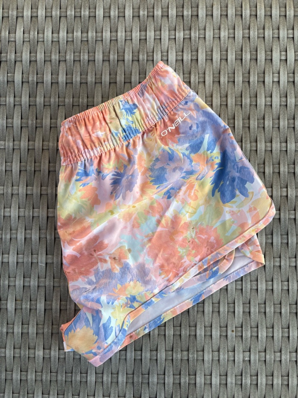 O'Neill Pastel Floral Drawstring Athletic Shorts